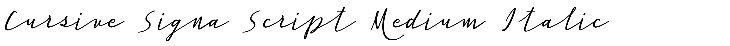Cursive Signa Script Medium Italic